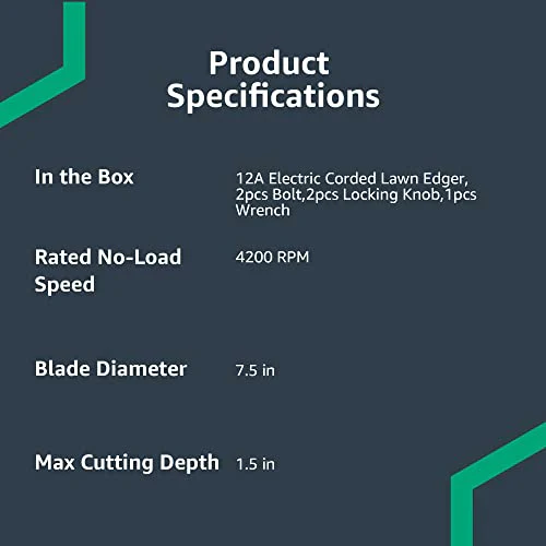 Denali 12 Amp 7.5" Double Edge Bladed Electric Corded Lawn Edger - Image 3